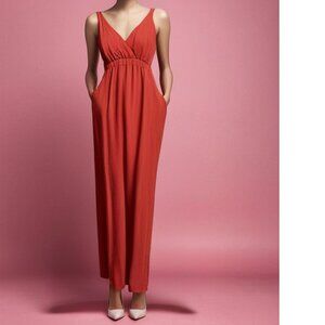 Red Maxi Straps Dress